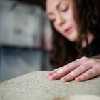 Meghan Downs at work in her studio 2019